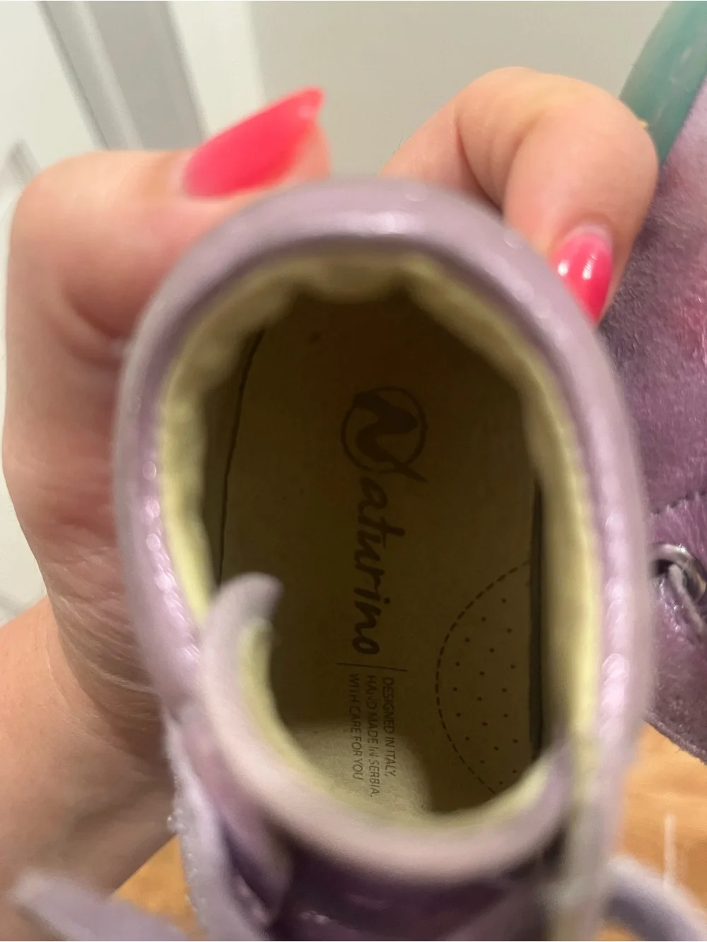 Naturino Cocoon Celeste Lilac size 19 EU/4 US